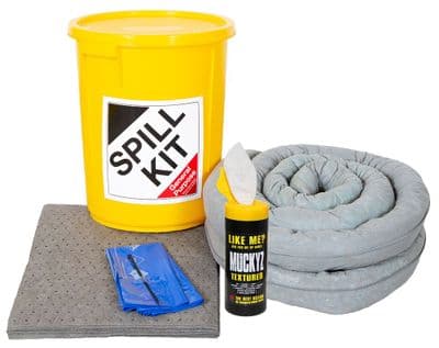 35 Litre General Purpose Spill Kit | Yellow Plastic Drum | Pack of 3 | GSK3