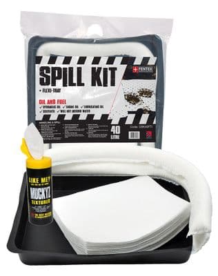 40 Litre Oil & Fuel Spill Kit With Flexi-Tray | Pack of 2 | OSK40FTI