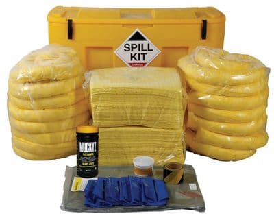 400 Litre Chemical Spill Kit | Yellow Locker with Drain Cover | CSKK