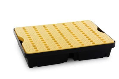 40ltr Spill Tray with Platform (Pack of 3) - ST1-40-YE-BK-DP