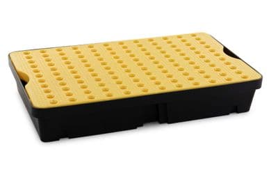60ltr Spill Tray with Platform (Pack of 3) - ST1-60-YE-BK-DP