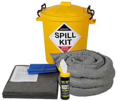 65 Litre General Purpose Spill Kit | Yellow Plastic Drum | GSK6