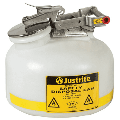 7.5ltr Justrite Liquid Disposal Safety Can - 12751