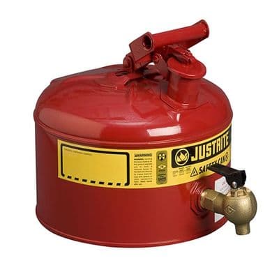 9.5ltr Justrite Laboratory Shelf Can with 08540 Tap - 7225140Z