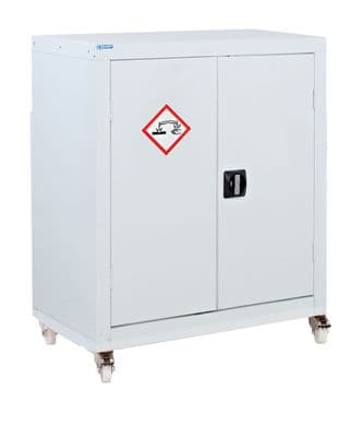 Acid & Alkali Mobile Cupboard - 1 Shelf - H1040 x W900 x D460mm - CA109046MWXX