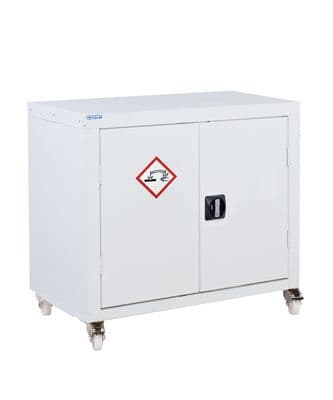Acid & Alkali Mobile Cupboard - 1 Shelf - H840 x W900 x D460mm - CA849046MWXX