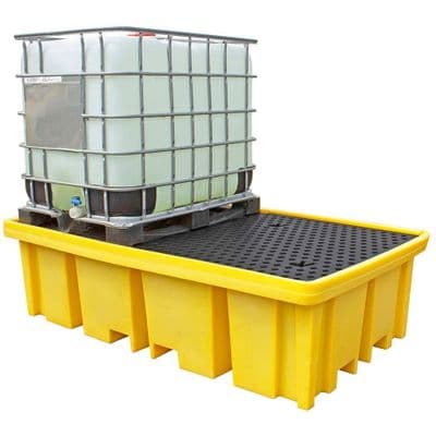 Double IBC Bund Spill Pallet with Four Way Fork Access  1150 Litre Sump (BB2FW)