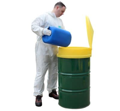 Drum Funnel with Hinged Lid, Debris Strainer & Ridges (For 205ltr Open or Closed Head Drums) - DF1