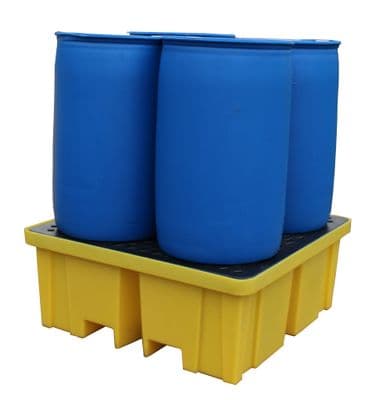 Drum Spill Pallet with Extra Capacity For 4 x 205ltr Drums 440ltr Sump - BP4XL
