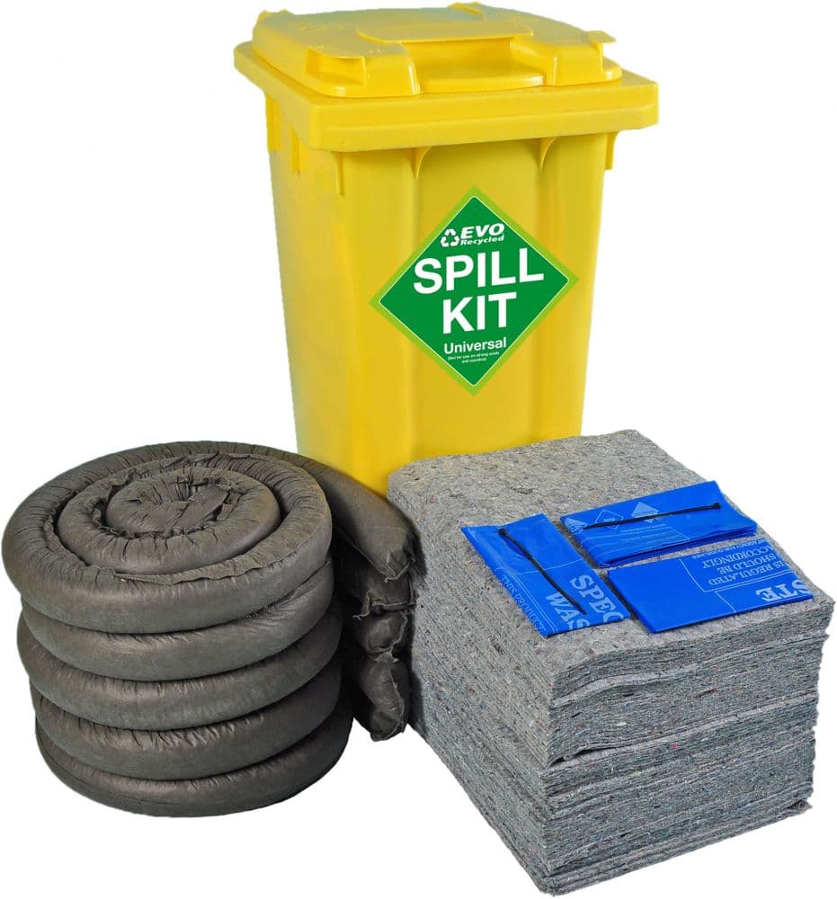 EVO Spill Kit in Wheeled Bin 120 240 & 360 ltr