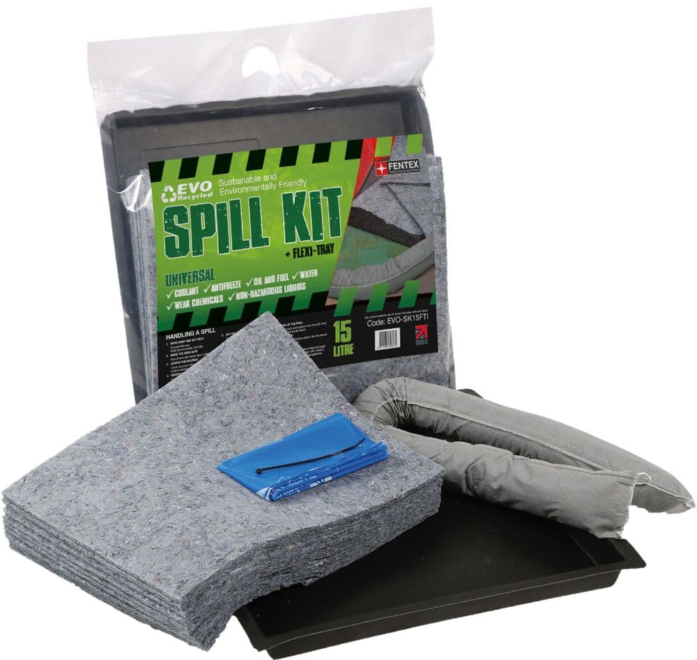 EVO Spill Kit with Flexi Tray 15 & 40 ltr Pack of 5