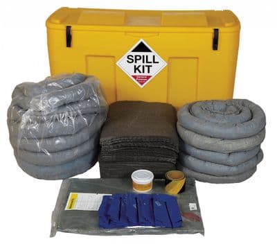General Purpose Spill Kit Yellow Locker with Drain Cover 250ltr - GSKJ