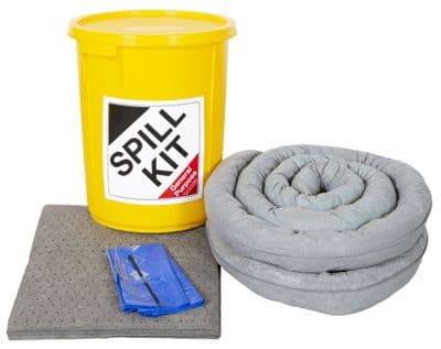 General Purpose Spill Kit Yellow Plastic Drum 35ltr (Pack of 3) - GSK3