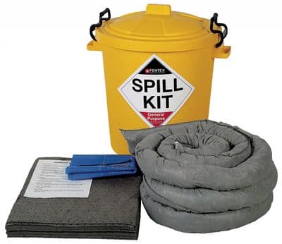 General Purpose Spill Kit Yellow Plastic Drum  65ltr - GSK6