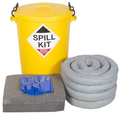 General Purpose Spill Kit Yellow Plastic Drum  90ltr - GSK90RY