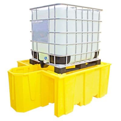IBC Bund Spill Pallet for 1 x 1000 Litre IBC with Integral Dispensing Area  1100 Litre Sump (BB1D)