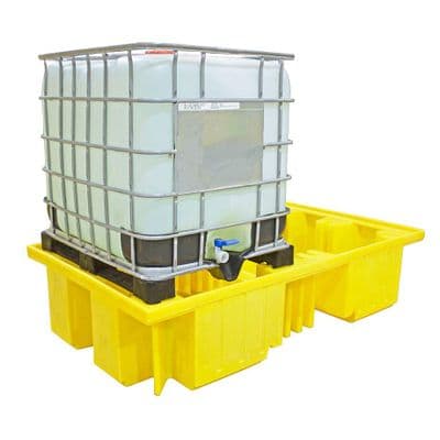 IBC Bund Spill Pallet for 2 x 1000 Litre IBCs  1150 Litre Sump (No Deck) (BB4)