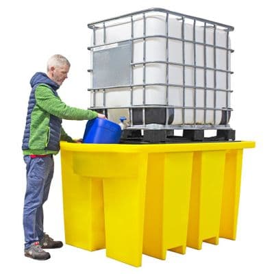 IBC Spill Pallet with Dispensing Area & Grid  1125 Litre Sump (BB1DT)