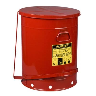 Justrite 80ltr Foot Operated Oily Waste Can - 09700
