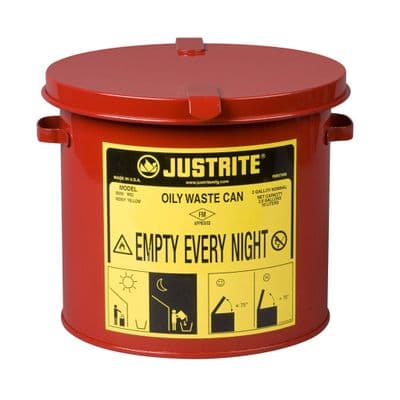 Justrite Oily Waste Can | Hand Operated |  8 Litre | 09200