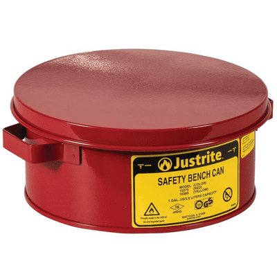 Justrite Steel Bench Can 4ltr Capacity - 10375