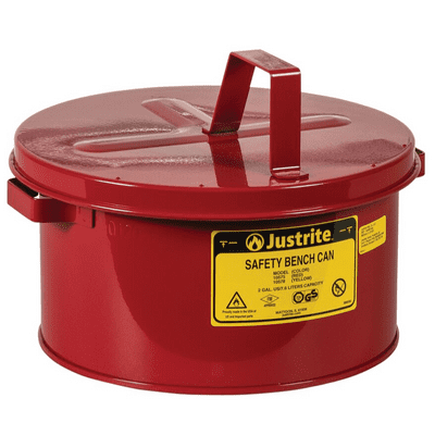 Justrite Steel Bench Can 8ltr Capacity - 10575