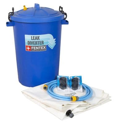 Leak Diverter Kit White 2 x 2m Tarp 80ltr Drum - LD2x2W-KIT