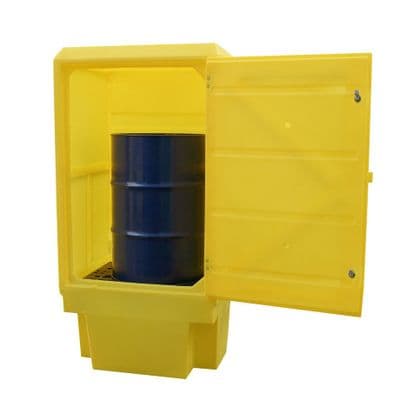 Lockable Storage Cabinet Suitable for Single 205ltr Drum 225ltr Bund - PSC3