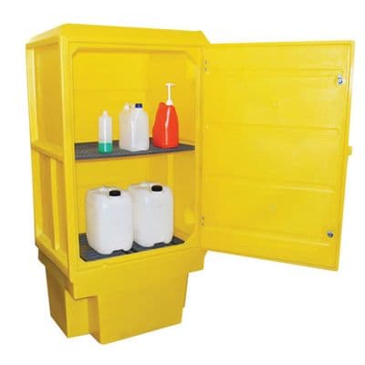 Lockable Storage Cabinet with Shelf 225ltr Bund - PSC4