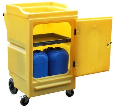 Mobile Work Station on Wheels With Lockable Door - PWC4