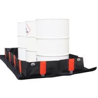 Multi-Function PVC Containment Bund 100 x 200 x 25cm for 3 x 205ltr Drums 500ltr Sump Cap. - EB2