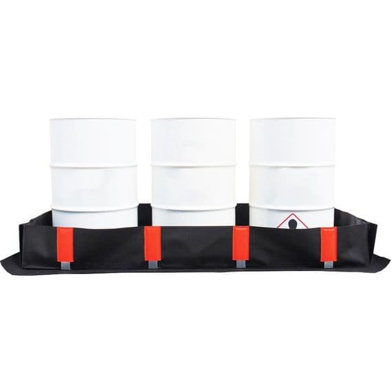Multi-Function PVC Containment Bund 100 x 200 x 25cm for 3 x 205ltr Drums 500ltr Sump Cap. - EB2