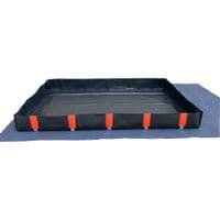 Multi-Function PVC Containment Bund 150 x 250 x 25cm for 8 x 205ltr Drums / 2 x IBC 937ltr Sump- EB4