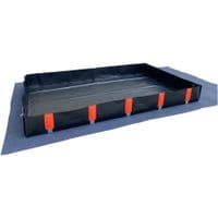 Multi-Function PVC Containment Bund 150 x 250 x 25cm for 8 x 205ltr Drums / 2 x IBC 937ltr Sump- EB4