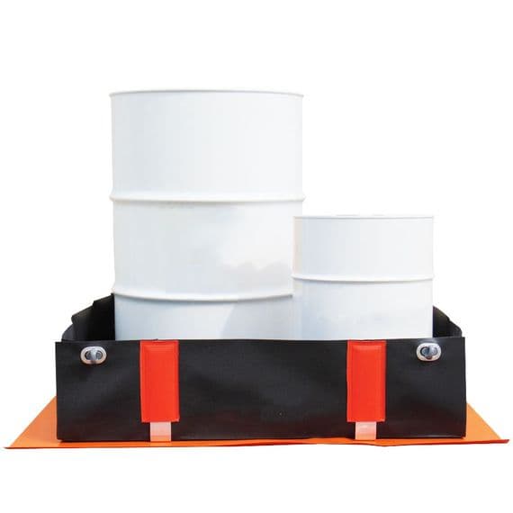 Multi-Function PVC Containment Bund 95 x 95 x 25cm for 1 x 205ltr Drum 225ltr Sump Cap. - EB1