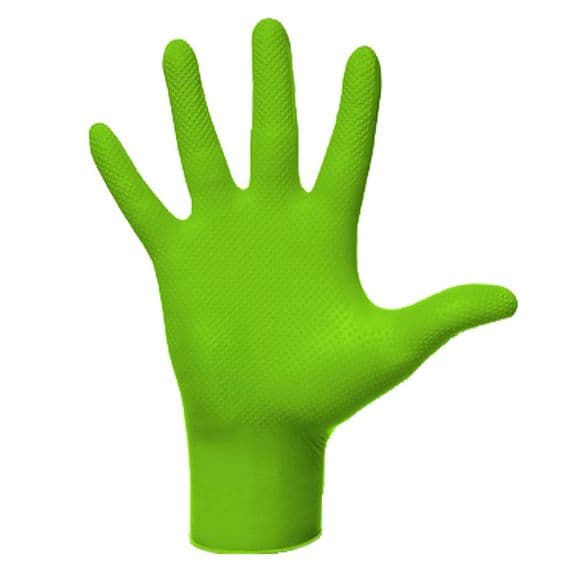 Nitrile Glove Ideall® Grip Green 10 Boxes of 50 Gloves