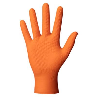 Nitrile Glove Ideall® Grip Orange 10 Boxes of 50 Gloves