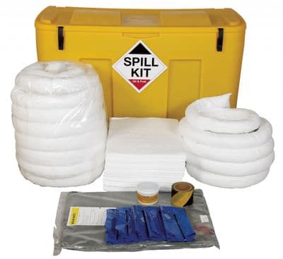 Oil & Fuel Spill Kit Yellow Locker with Drain Cover 250ltr - OSKJ