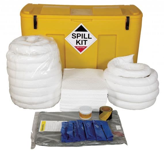 Oil & Fuel Spill Kit Yellow Locker with Drain Cover 250ltr - OSKJ
