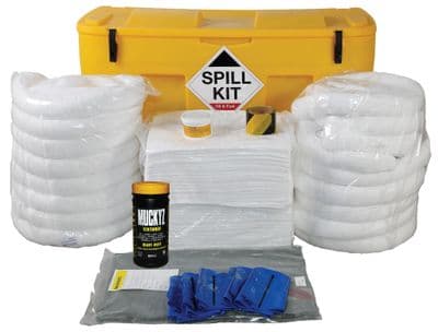 Oil & Fuel Spill Kit Yellow Locker with Drain Cover 400ltr - OSKK