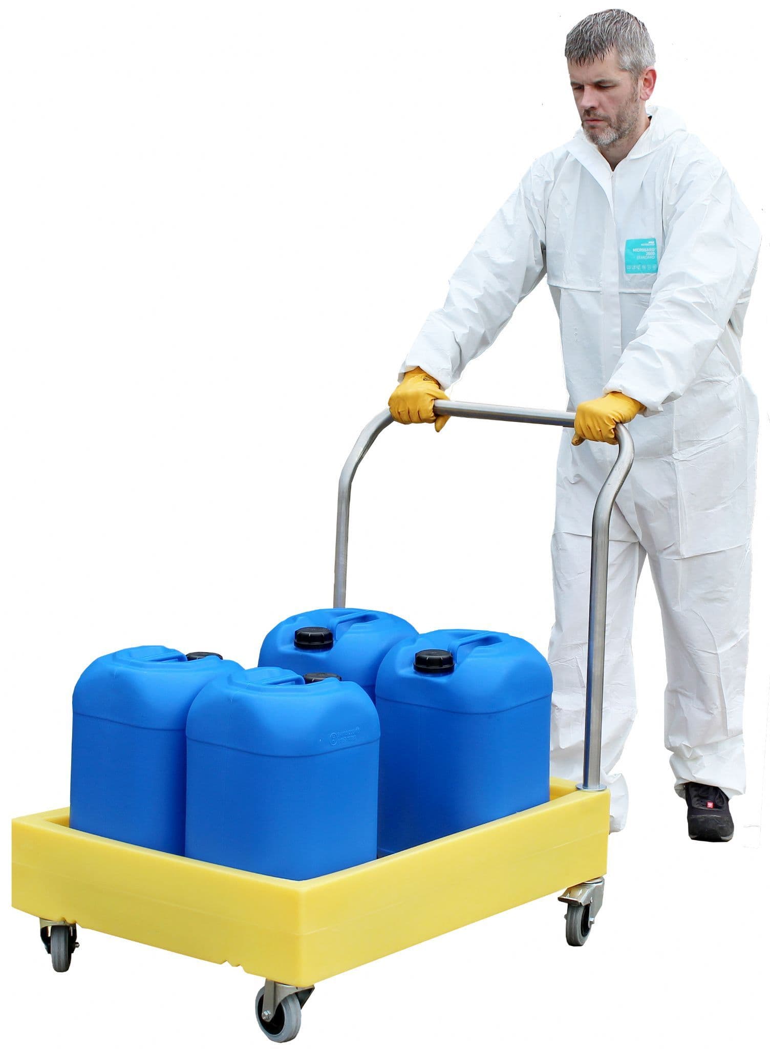 Poly TrolleyÃ Ã ÃÂ For Small Containers 4 x 25ltr Cans 100ltr Sump - BT100