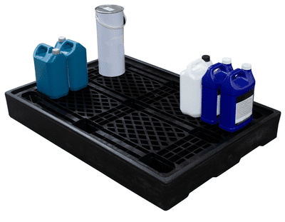Recycled 2 Drum Spill Tray 130ltr Sump Capacity - ECO2D