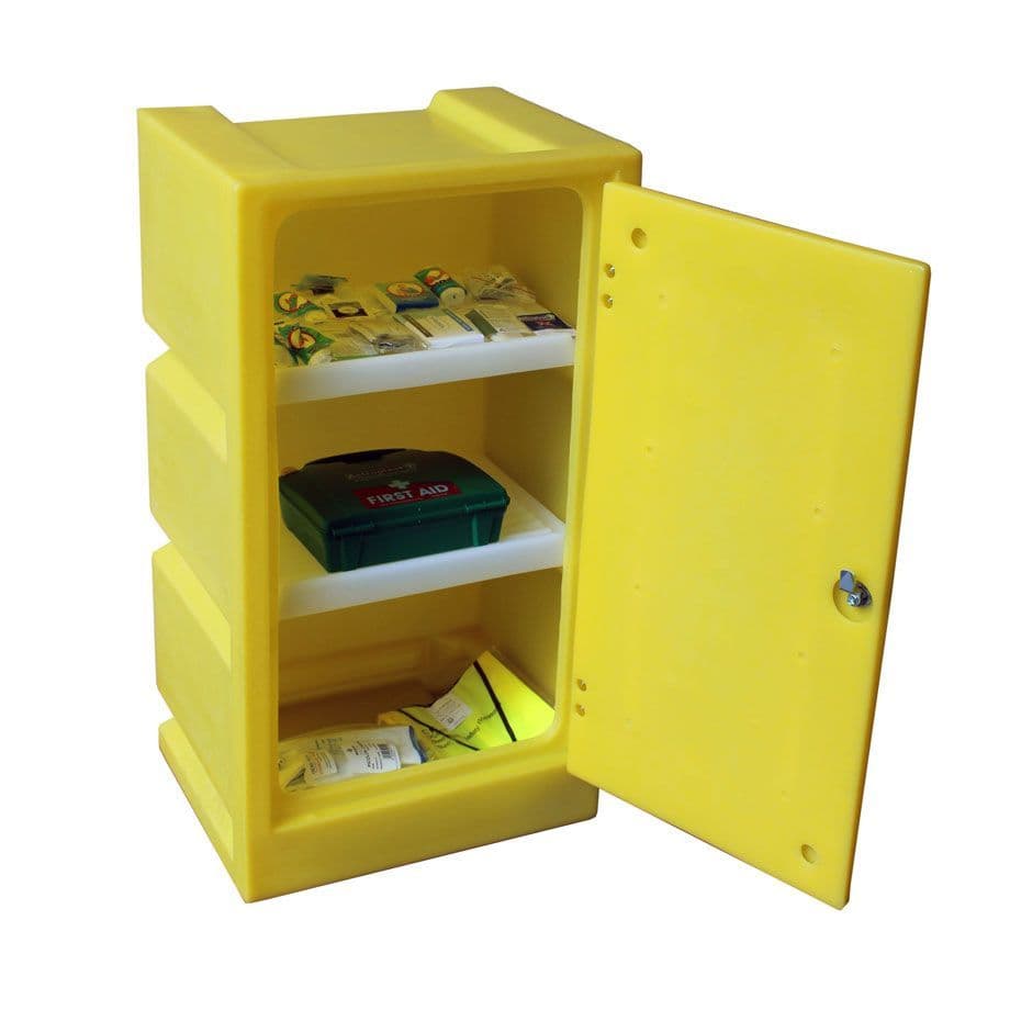 Small Storage Cabinet Lockable with 2 Shelves 17ltr Bund- PSC1