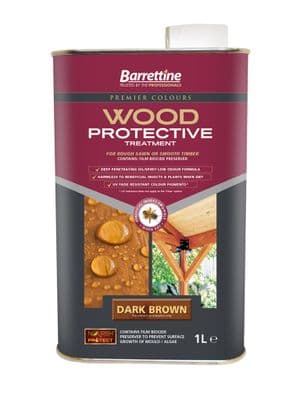 Barrettine wood protector dark brown 1L