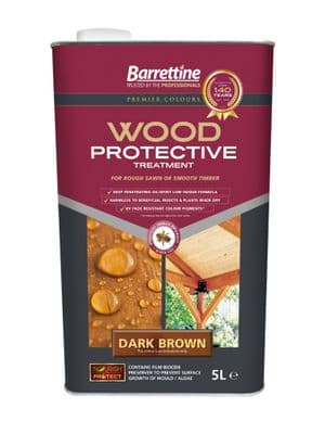 Barrettine wood protector dark brown 5L