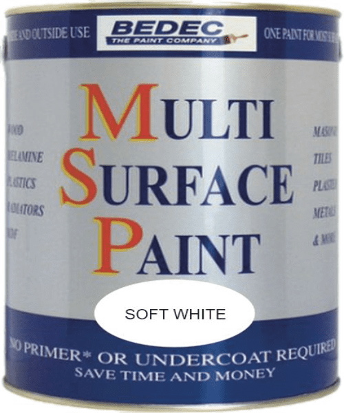 BEDEC MULTI SURFACE PAINT SOFT WHITE GLOSS 2 5L