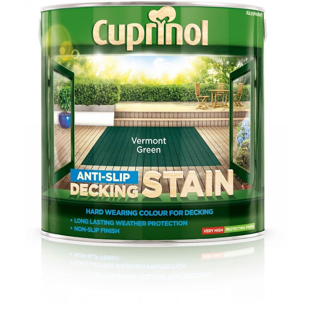 Cuprinol 2 5L Vermont Green decking stain Cuprinol 2 5L Vermont Green decking stain