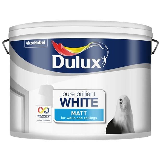 Dulux 10L Pure brilliant white matt emulsion