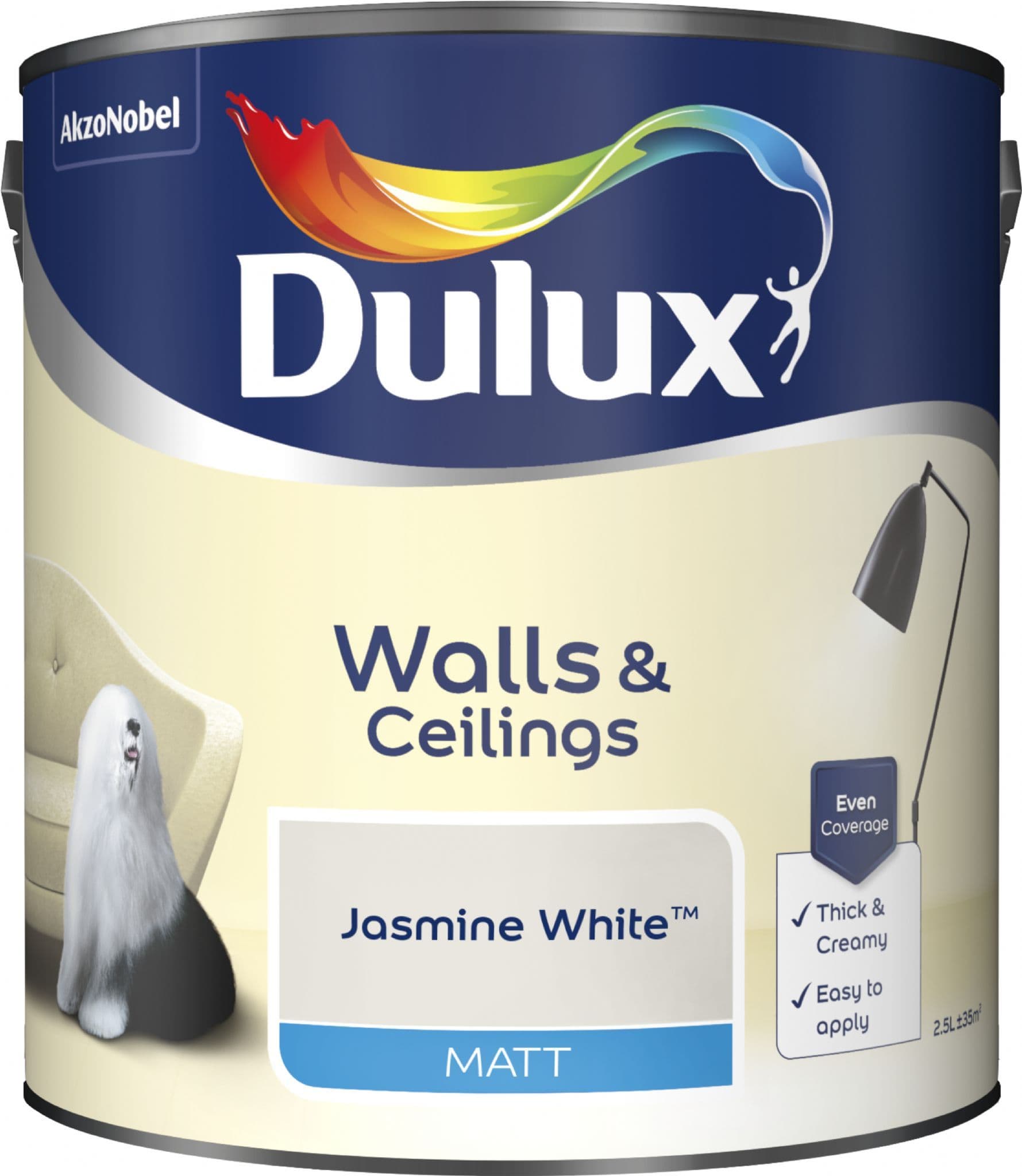 Dulux Jasmine White Matt 2 5L