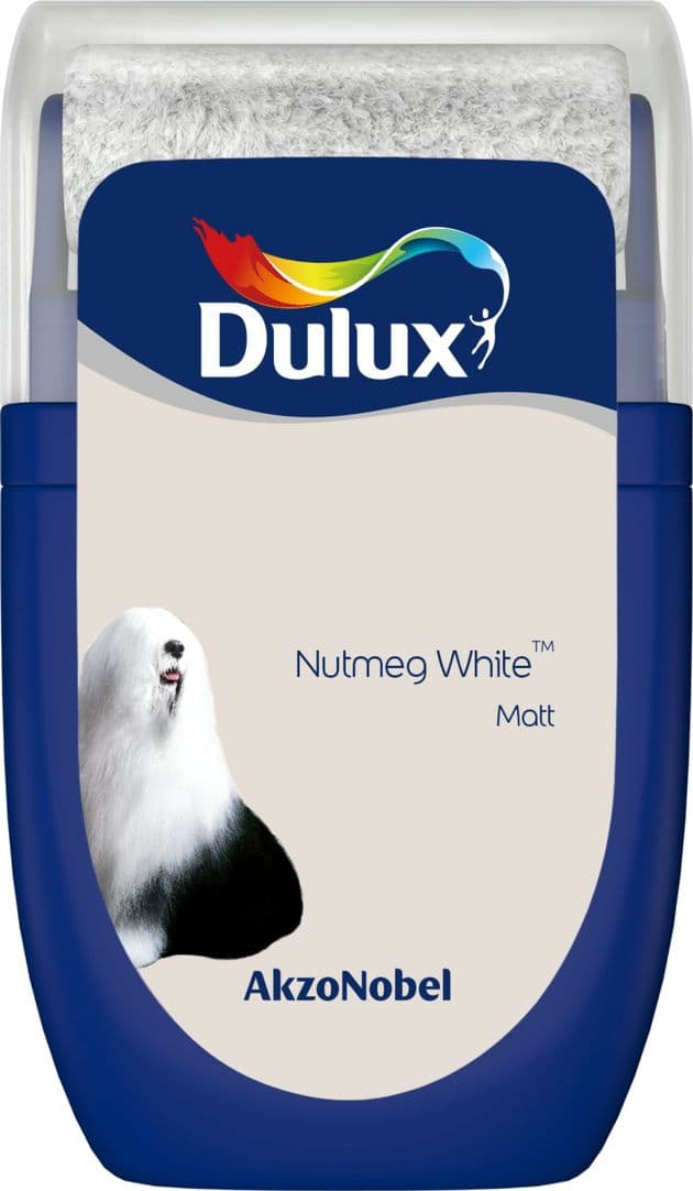Dulux Nutmeg White emulsion tester